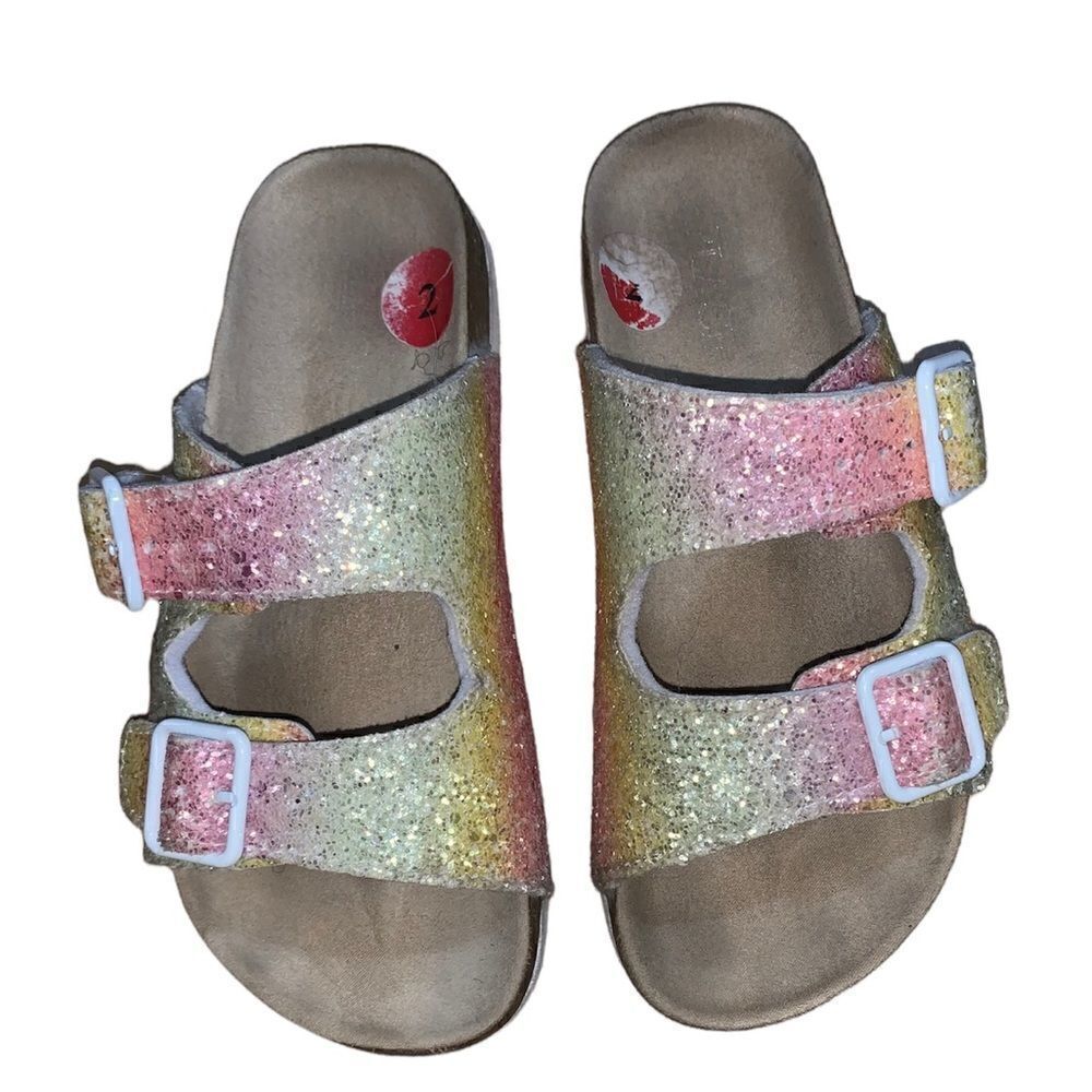 Children’s Place Pastel Glitter Slide Sandals